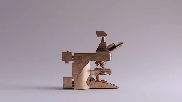 Bronze Modern Digital Microscope Ilustração Render — Fotografia de Stock