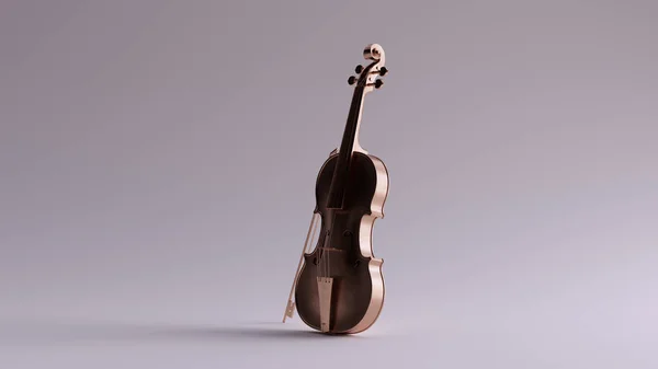 Bronzo Violino Arco Illustrazione Rendering — Foto Stock