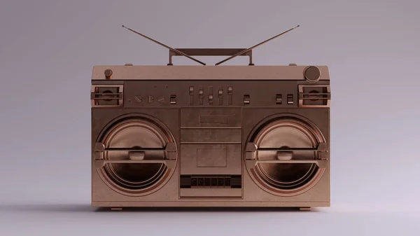 Bronze Boombox Απεικόνιση Καθιστούν — Φωτογραφία Αρχείου