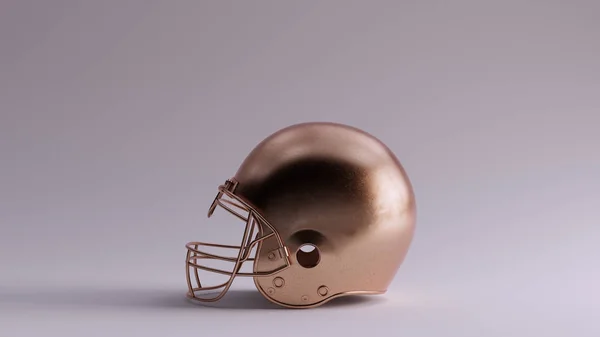 Bronze American Football Helmet Illustration Render — Stok Foto