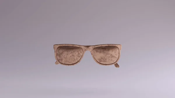 Bronce Vintage Gafas Sol Ilustración Renderizado — Foto de Stock