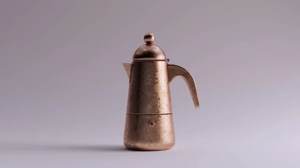 Bronz Kahve Kahvesi Cafetiere Görüntü — Stok fotoğraf