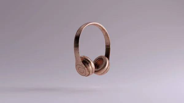 Modern Bronze Luxury Headphones Ilustração Rendaer — Fotografia de Stock