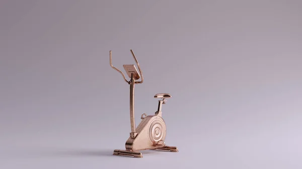 Bronze Exercise Bike Illustration Render — 스톡 사진