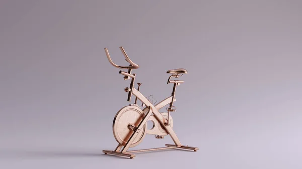 Bicicleta Ejercicio Bronce Ilustración Render — Foto de Stock