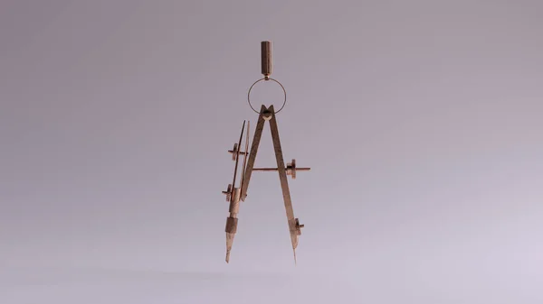 Bronze Architects Compass Drawing Tool — 스톡 사진