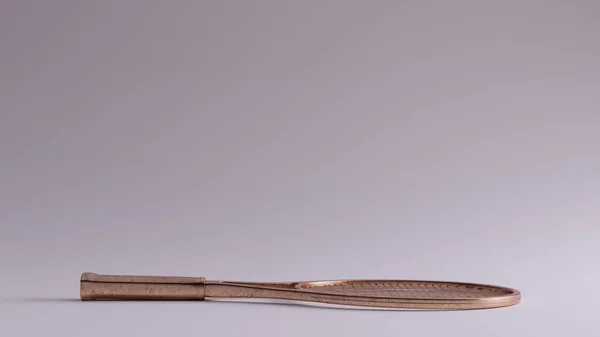 Bronze Tennis Racket Απεικόνιση Καθιστούν — Φωτογραφία Αρχείου