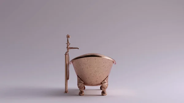 Klasik Bronz Süslü Demir Banyo Görüntü — Stok fotoğraf