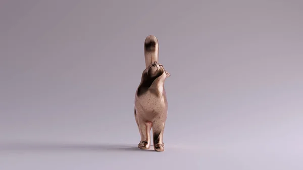 Bronze Gato Estilo Escultura — Fotografia de Stock