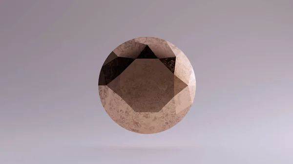 ブロンズダイヤモンド3Dイラスト 3Dレンダリング — ストック写真
