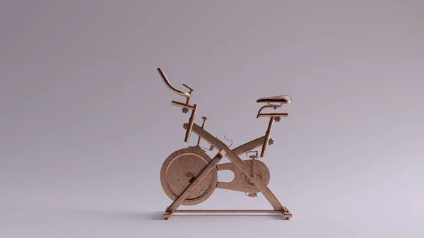 青铜练习自行车3D插图3D渲染 — 图库照片