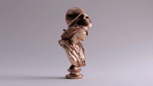 Bronze Minerva Bust Γλυπτική Front View Εικονογράφηση Καθιστούν — Φωτογραφία Αρχείου