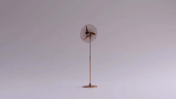 Bronze Escritório Ventilador Refrigeração Ilustração Renderização — Fotografia de Stock