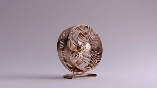 Bronz Irodai Hűtés Ventilátor Padló Illusztráció Render — Stock Fotó