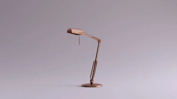 Bronze Office Desk Lamp Illustration Render — 스톡 사진
