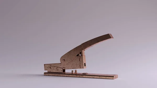 Bronze Office Stapler Ilustração Renderização — Fotografia de Stock