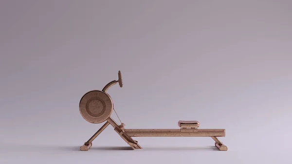 Bronze Rowing Machine Illustration Render — Stok Foto