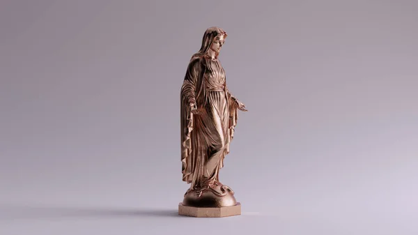 Bronze Virgin Mary Mother Jesus Statue — 스톡 사진