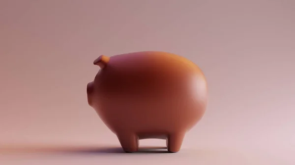 Chocolate Clay Piggy Bank 3d illustration 3d render