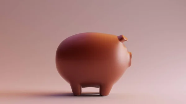 Chocolade Klei Piggy Bank Illustratie Render — Stockfoto