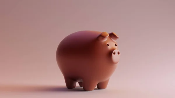 Chocolade Klei Piggy Bank Illustratie Render — Stockfoto