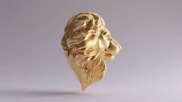 Скульптура Бюста Золотой Взрослый Мужчина Рендеринг — стоковое фото