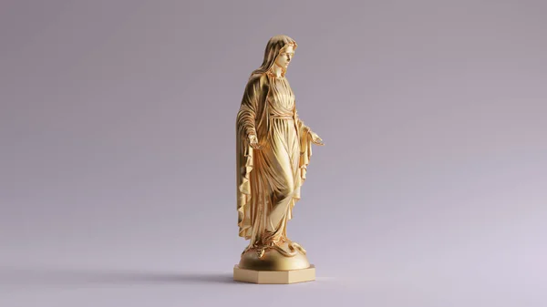 Gold Virgin Mary Mother Jesus Statue — Stock Photo, Image