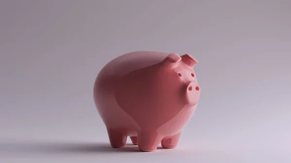 Pink Piggy Bank Ilustração Render — Fotografia de Stock