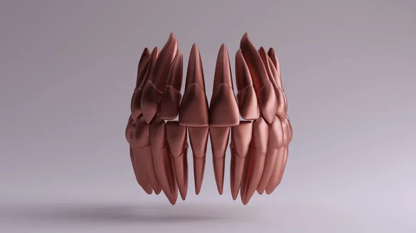 Chocolate Clay Teeth Illustration Render — 스톡 사진