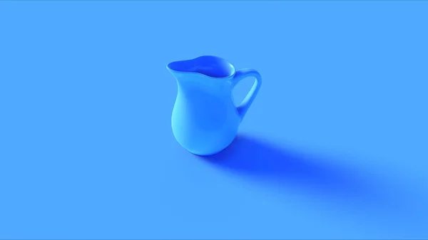 带有句柄的蓝色水壶3D插图3D渲染 — 图库照片