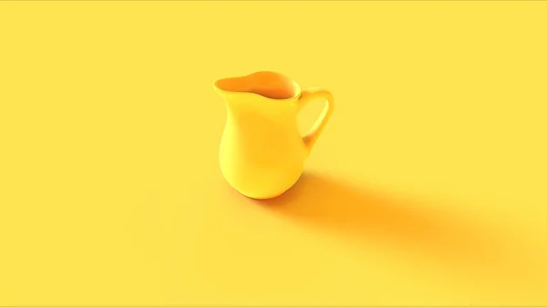 Желтый Кувшин Трехмерной Иллюстрацией — стоковое фото