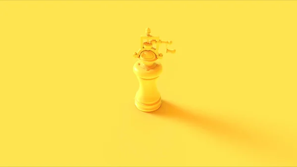 Yellow Traditional Pepper Peppercorn Mill Grinder Illustration Render — стокове фото