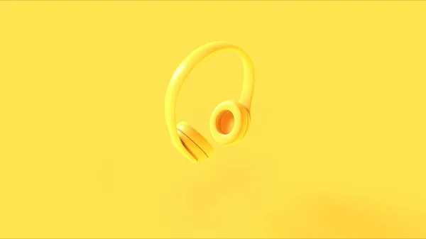 Auriculares Modernos Amarillos Ilustración —  Fotos de Stock