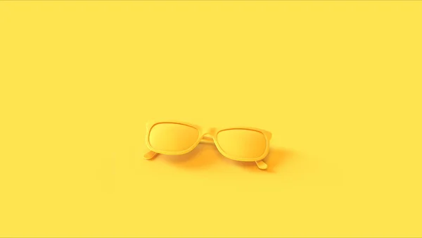 Yellow Vintage Sunglasses Illustration Rendering — 스톡 사진