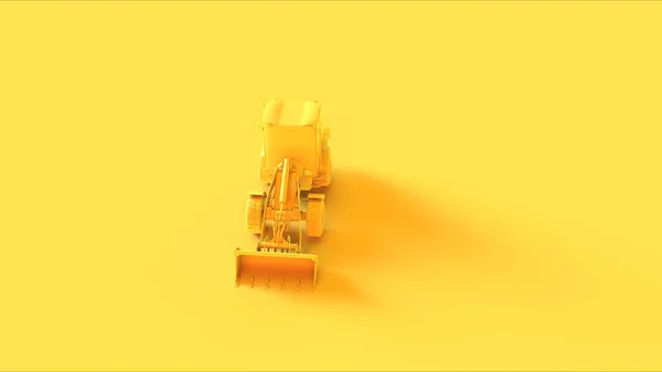 Жовтий Промисловий Ковшовий Екскаватор Ілюстрація — стокове фото