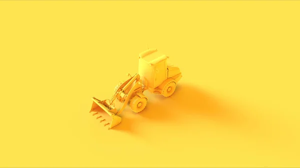 Cargador Cubo Industrial Amarillo Excavadora Ilustración — Foto de Stock