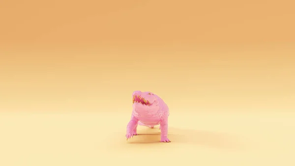 Ροζ Χρυσό Κροκόδειλος Ζεστό Κρέμα Φόντο Απεικόνιση Καθιστούν — Φωτογραφία Αρχείου