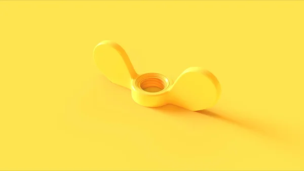 Yellow Bolt Nut Screw Illustration Render — Stock Photo, Image