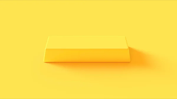 Barra Ouro Amarelo Ilustração Render — Fotografia de Stock