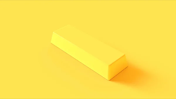 Barra Ouro Amarelo Ilustração Render — Fotografia de Stock