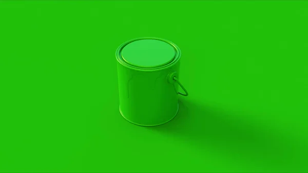 Grüne Farbdose Abbildung Rendering — Stockfoto