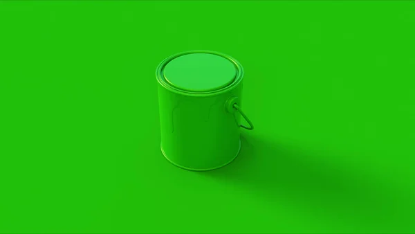 Estanho Verde Pintura Ilustração Renderização — Fotografia de Stock