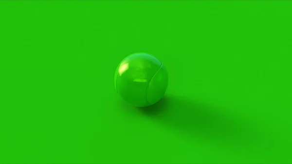 グリーンテニスボール3Dイラスト 3Dレンダリング — ストック写真