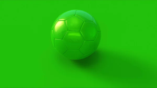 緑のサッカー3Dイラスト3Dレンダリング — ストック写真