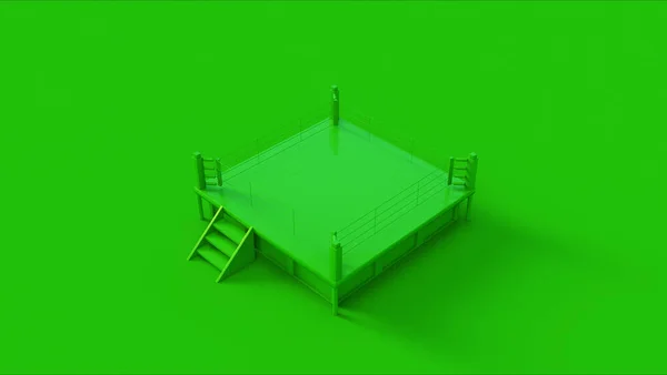 Green Boxing Ring Иллюстрация Рендеринг — стоковое фото