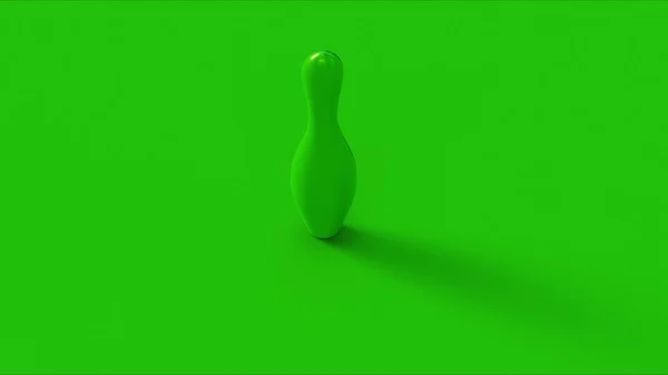 Green Bowling Pin Ілюстрація Рендеринга — стокове фото