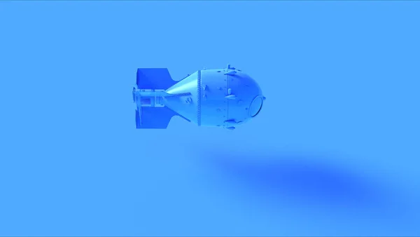 Синя Велика Атомна Бомба Нейтронна Бомба Термоядерна Зброя Ілюстрація Рендеринга — стокове фото
