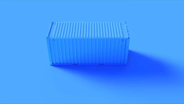 Blue Cargo Container International Intermodal 3d illustration 3d render