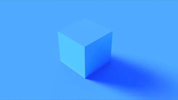 Blue Cube Illustration Rendu — Photo