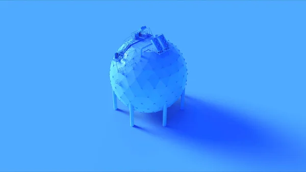 Blue Moon Base Geo Dome Struktur Illustration Render — Stockfoto